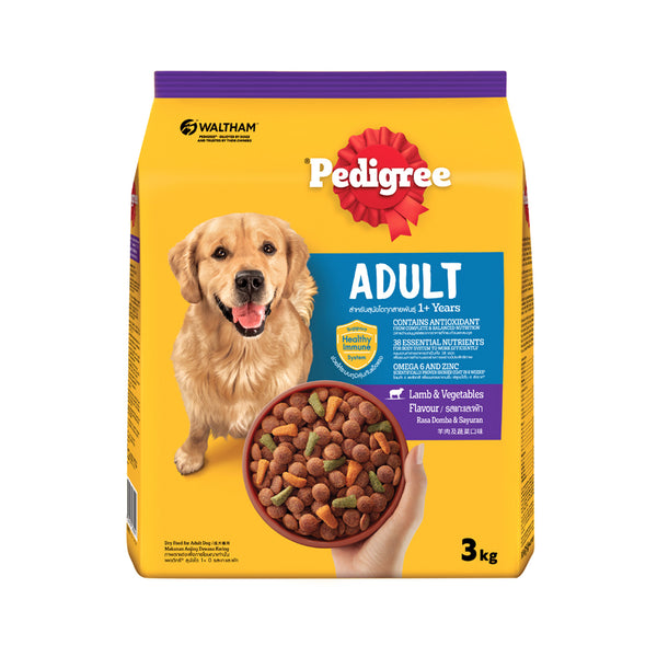 Pedigree Lamb and Vegetables Dry Dog Food 3kg