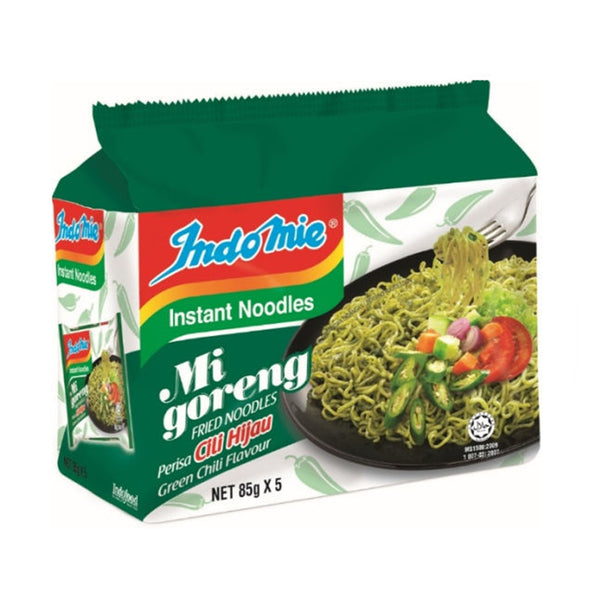 Indomie Green Chilli Flavour Instant Fried Noodles 85g x 5pcs