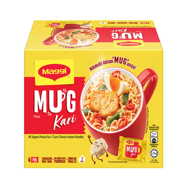 Maggi Mug Kari (Curry Flavour Instant Noodles) 58g x 4 (highest price)
