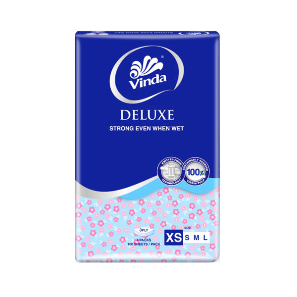 Vinda Deluxe 3ply Softpack 100sheets x 4