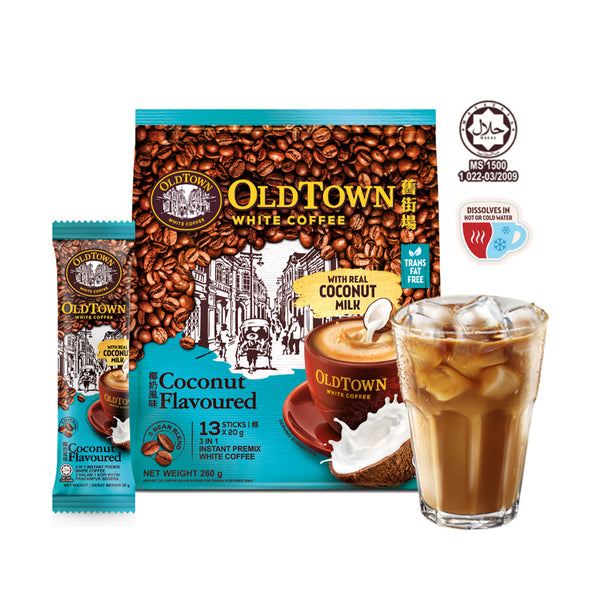 Old Town Coconut Flavoured Instant 3in1 Premix White Coffee 20g x 13