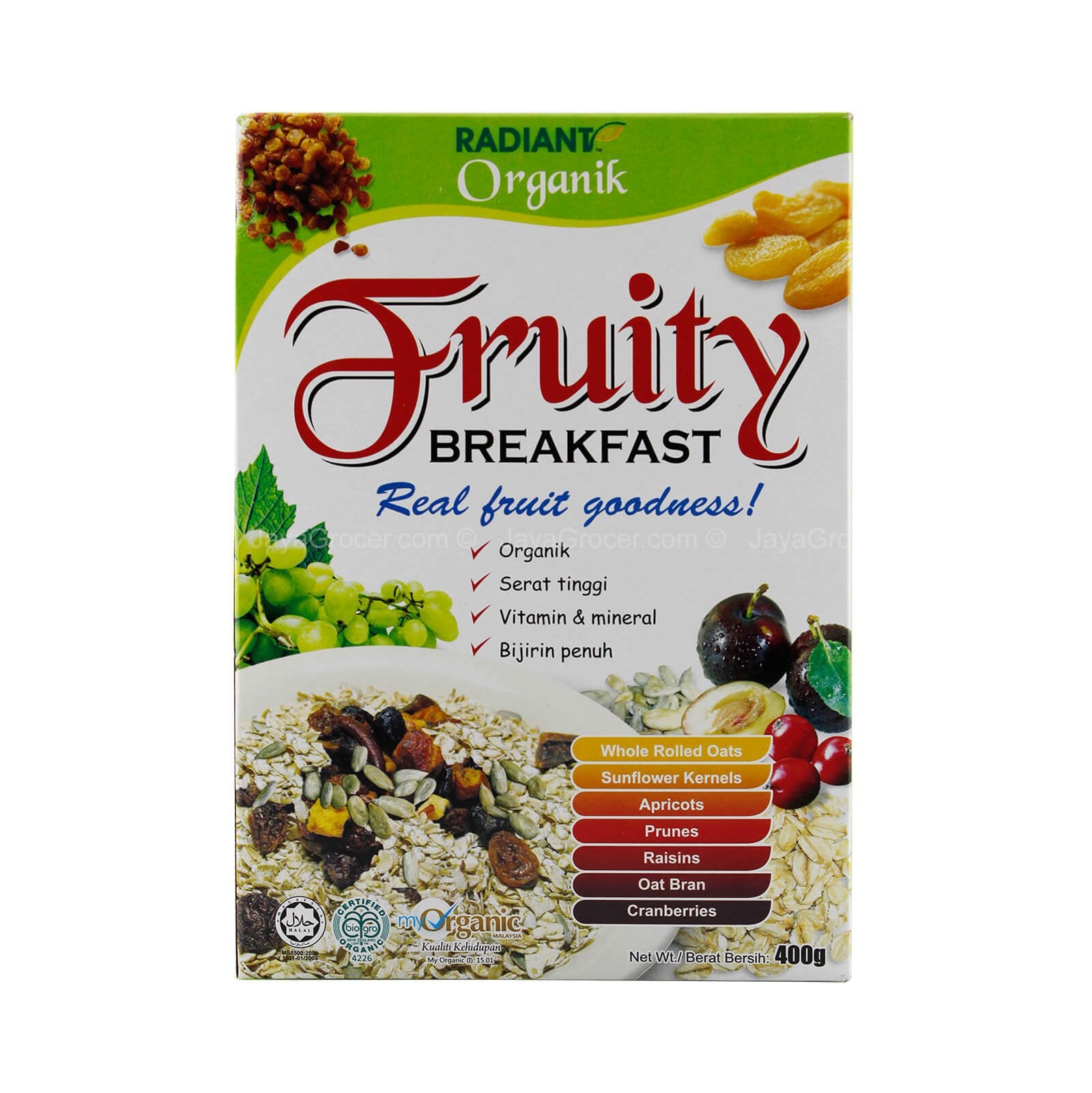 Radiant Organic Fruity Breakfast Cereal 400g