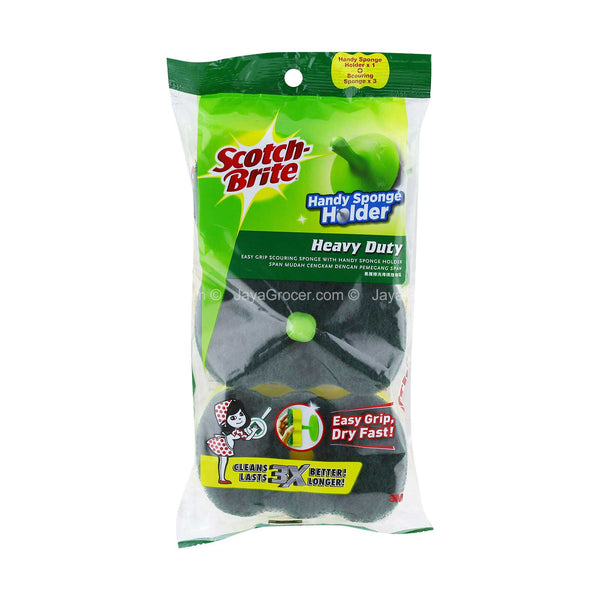 SCOTCH BRITE EASY GRIP SPONGE W/HOLDER 3S DISC