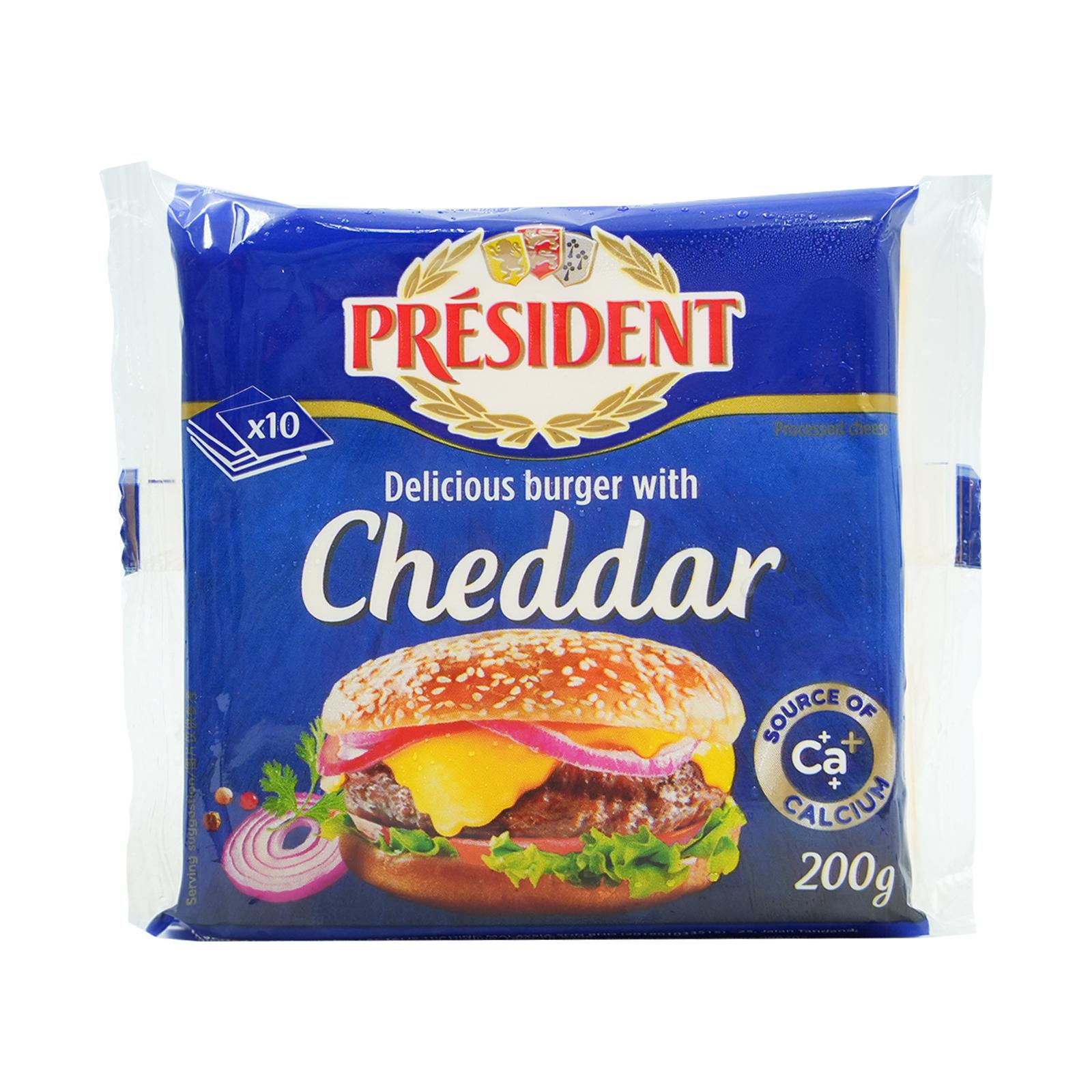 President Hamburger Sliced Cheese 200g