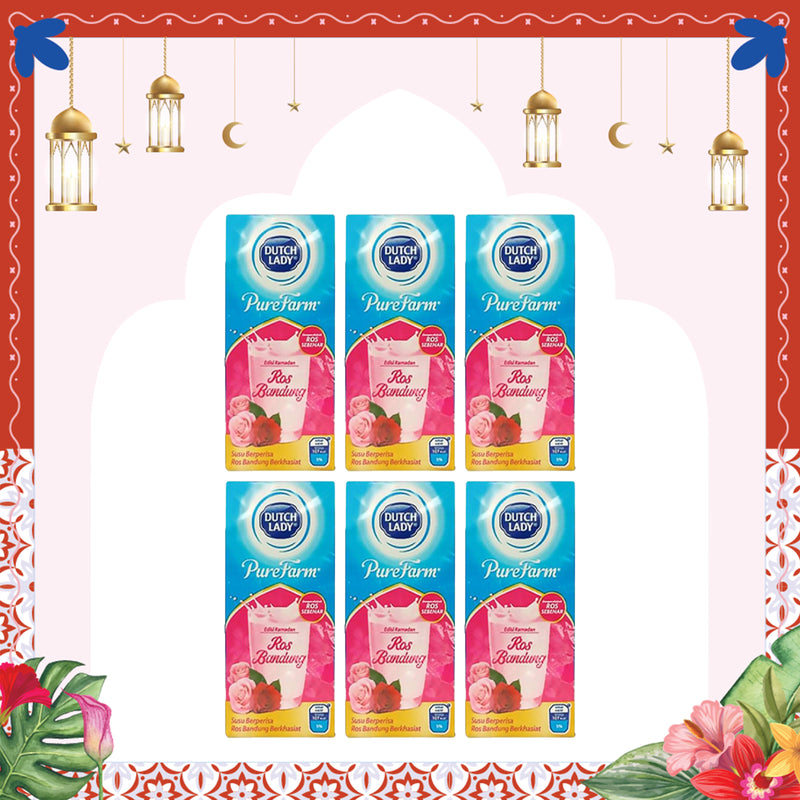 Dutch Lady Rose Bandung UHT Milk 200ml x 6