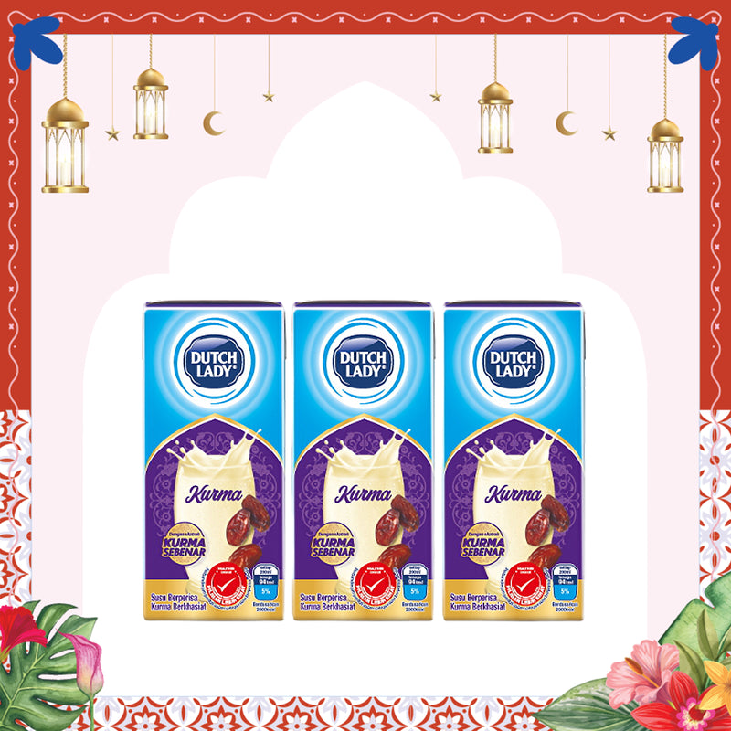 Dutch Lady Kurma UHT Milk 200ml x 6