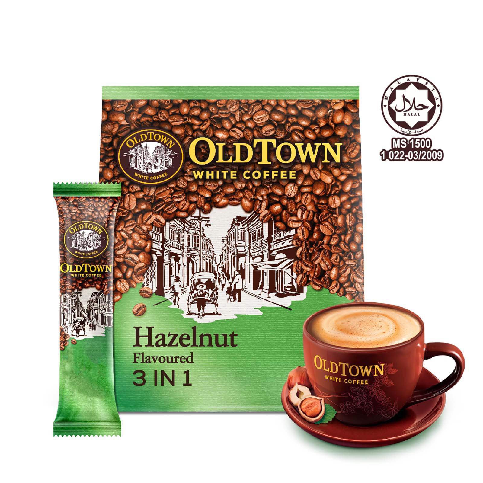 Old Town White Coffee 3-in-1 Hazelnut 31.6g x 15