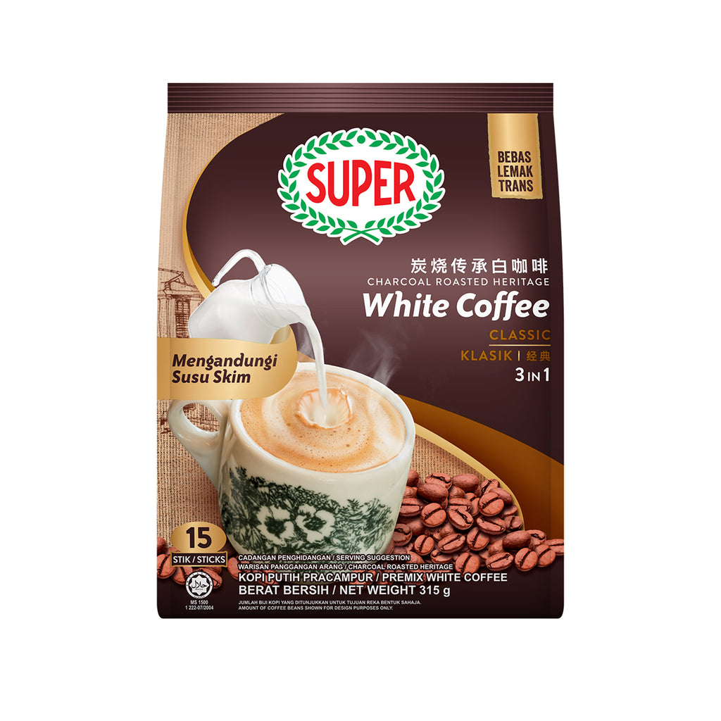 Super Charcoal Roasted White Coffee 3 in 1 Classic 21g x 15