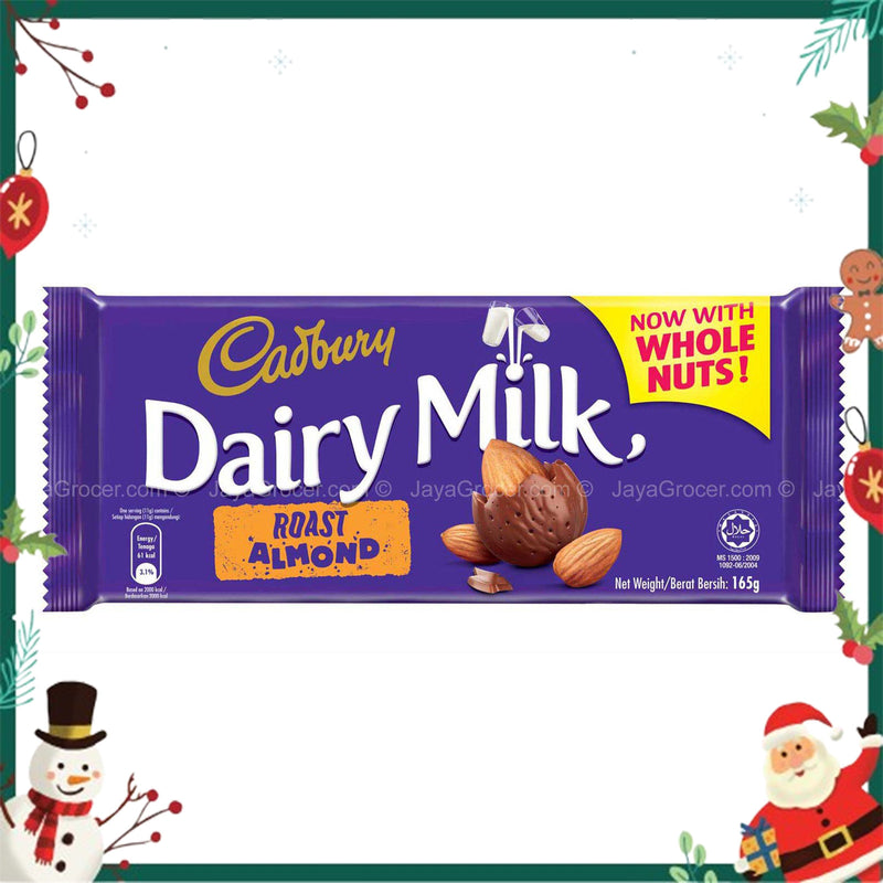 Cadbury Dairy Milk Roast Almond Chocolate Bar 160g