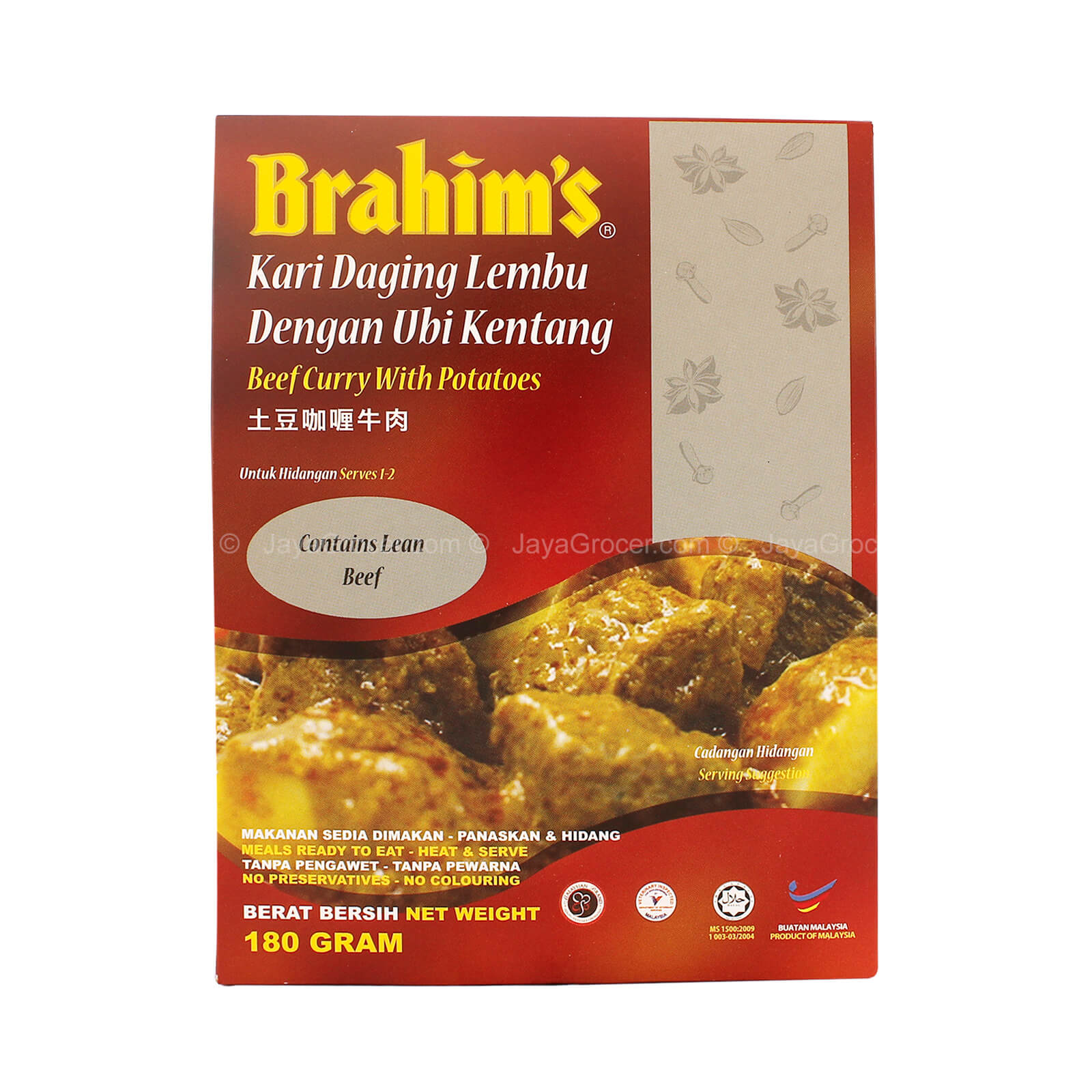 Brahim's Ready-to-Eat Beef Curry with Potatoes 180g
