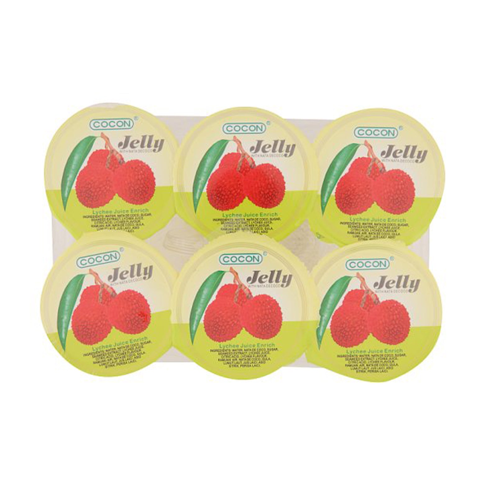 Cocon Lychee Pudding with Nata De Coco 118g x 6pcs