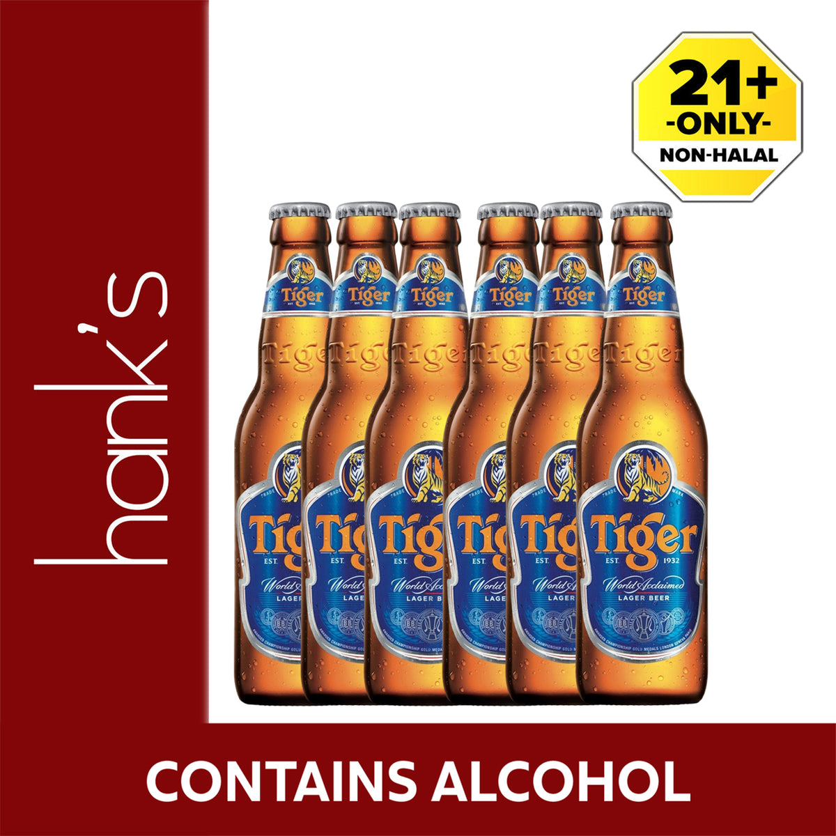 Tiger Lager Beer Bottle (Pint) 325ml