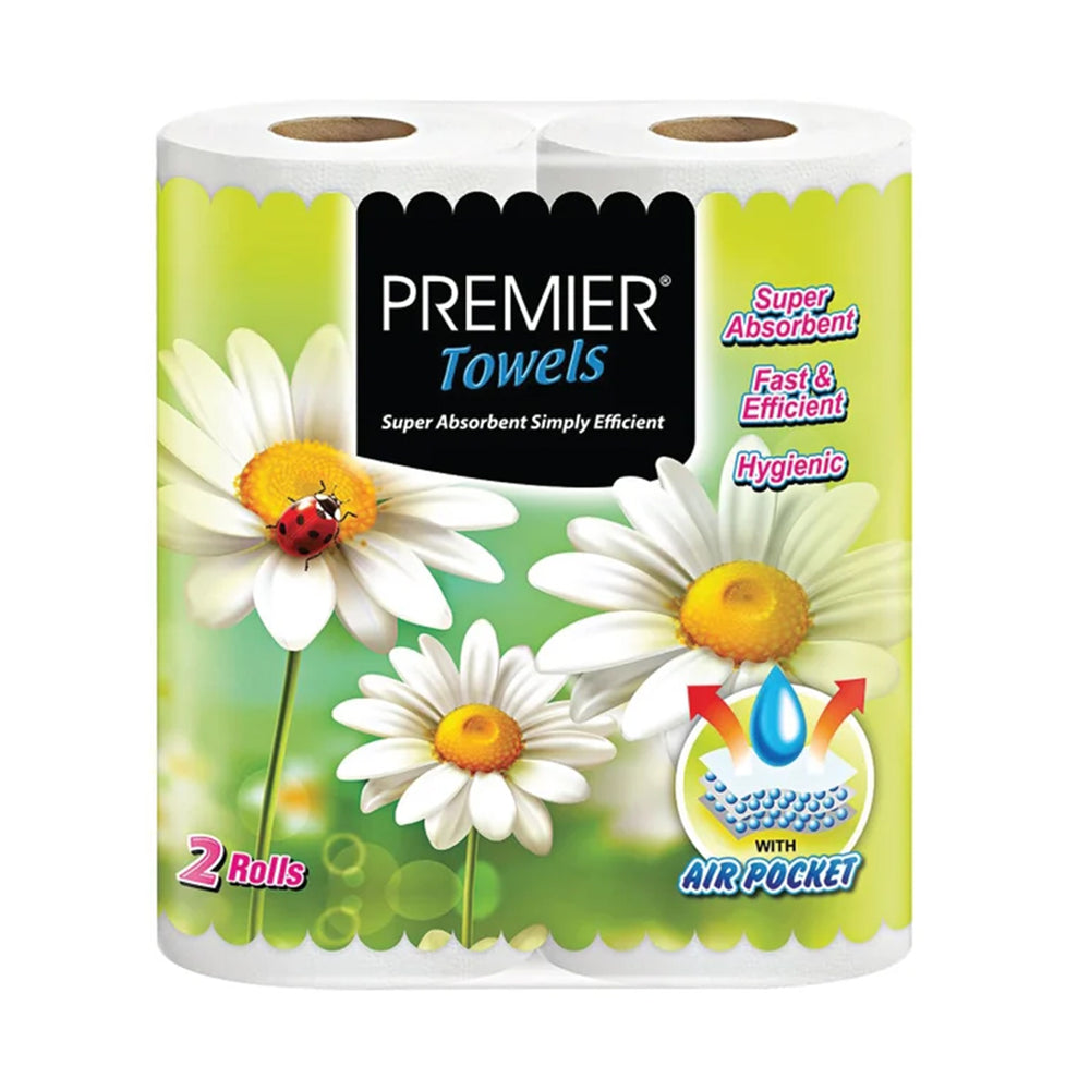 Premier Disposable Household Towels 60pcs x 2