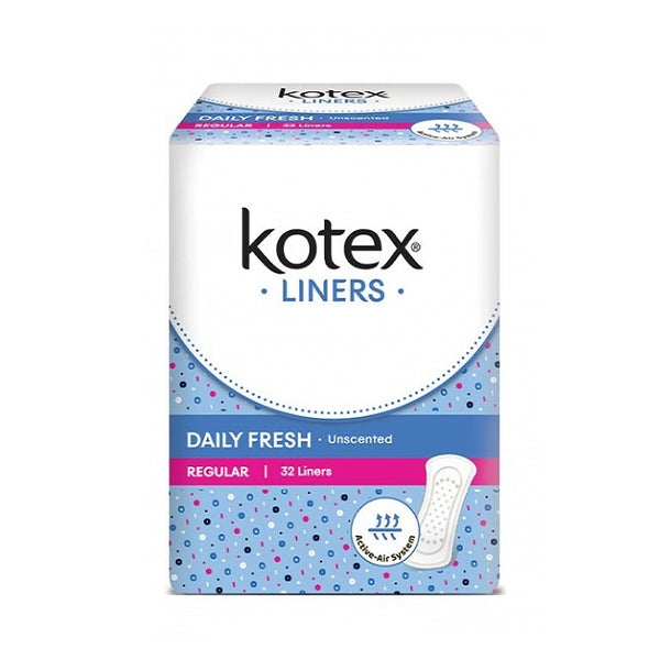 Kotex Regular Unscented Fresh Liners 32sheet/pack