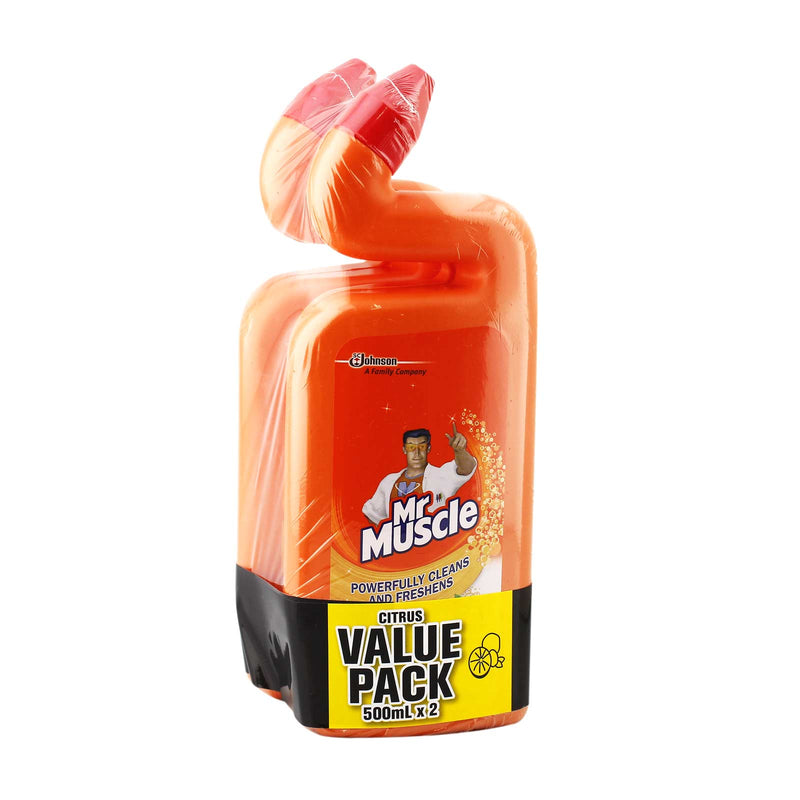 Mr Muscle Deep Action Gel Citrus Toilet Cleaner 500ml x 2