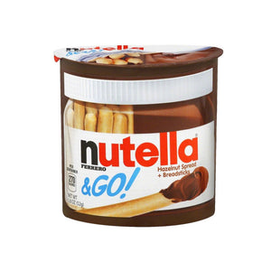 Nutella Fererro N Go Hazelnut Spread with Breadsticks Snack 52g