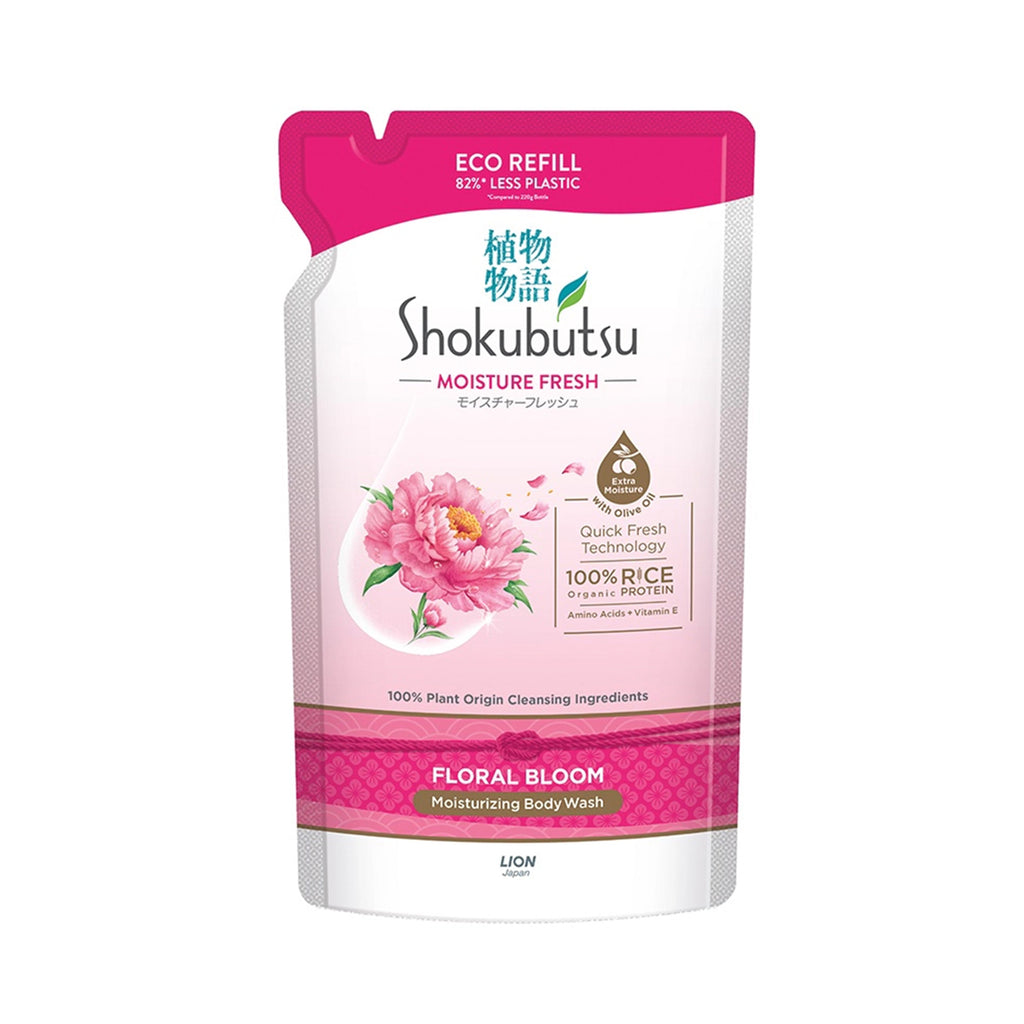 Shokubutsu Floral Bloom Moisture Fresh Shower Foam Refill 500g