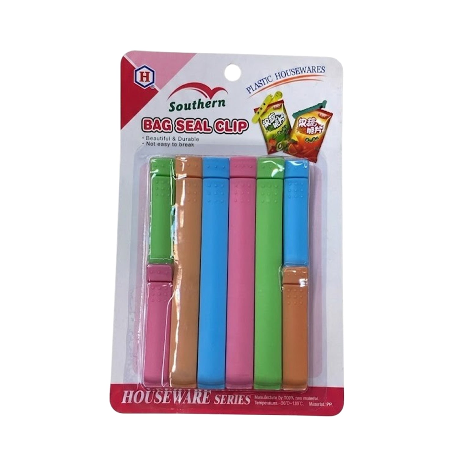 Bag Seal Clips 4 Large/4Small 1pack