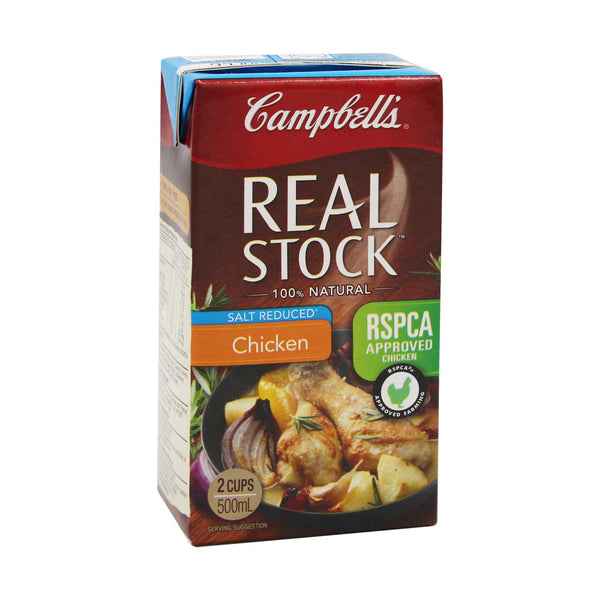 Campbells Real Stock Chicken Salt Reduced 500ml (highest price)