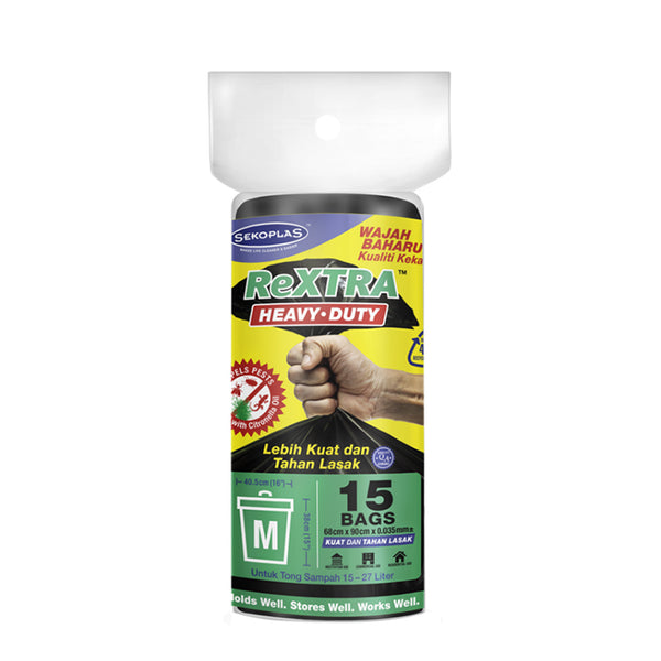 Sekoplas ReXTRA HDPE Garbage Bag (Medium) 68 x 90cm 15pcs/pack (highest price)