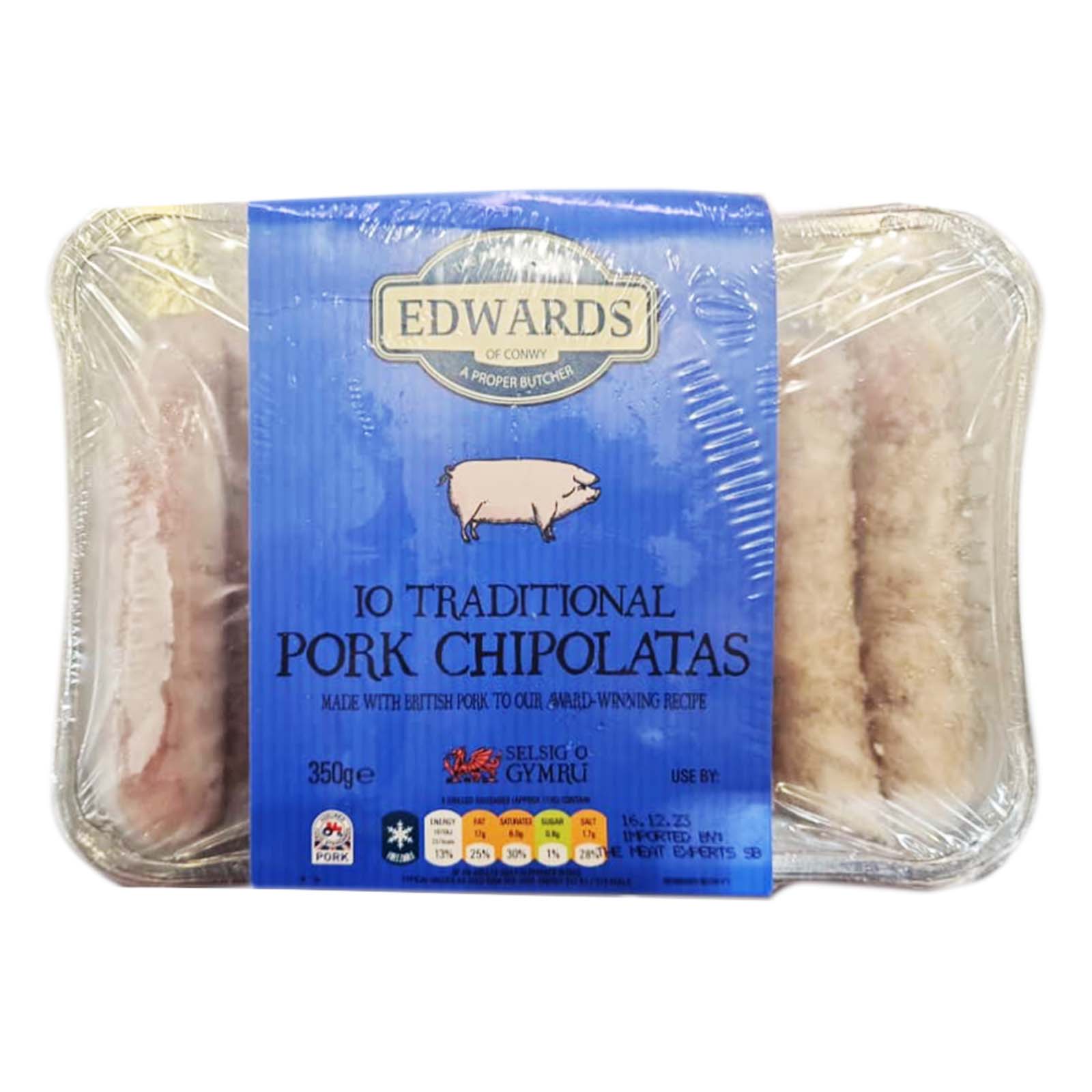 [NON-HALAL] Edwards Chipolata Pork Sausages 350g