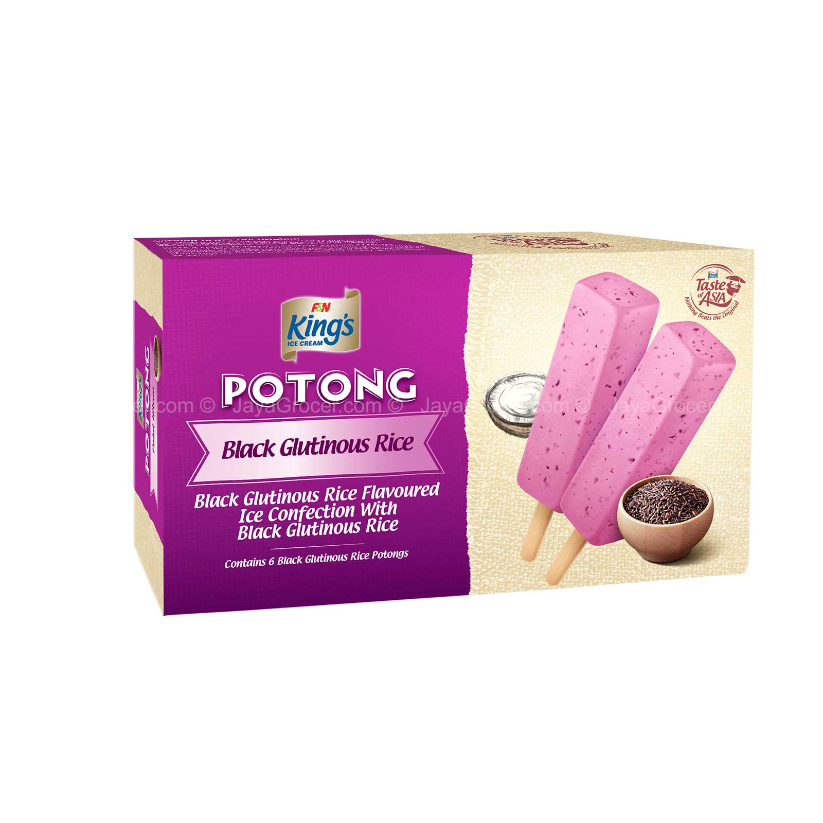 Kings Potong Black Glutinuos Ice Cream 60ml x 6