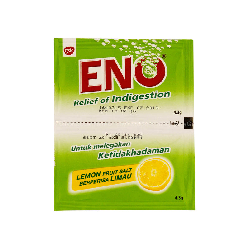 Eno Lemon Flavoured Fruit Salt Antacid Powder Sachet 4.3g x 2