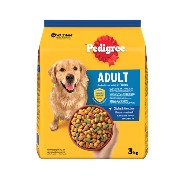 Pedigree Chicken and Vegetable Dry Dog Food 3kg