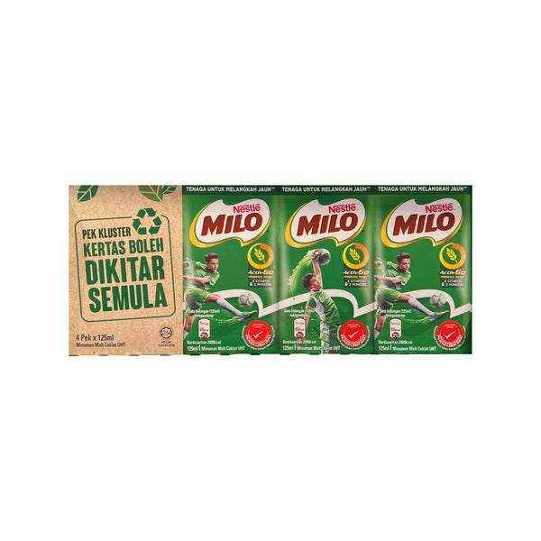 Milo Activ-Go Ready-to-Drink Chocolate Malt Drink 125ml x 4 (highest price)