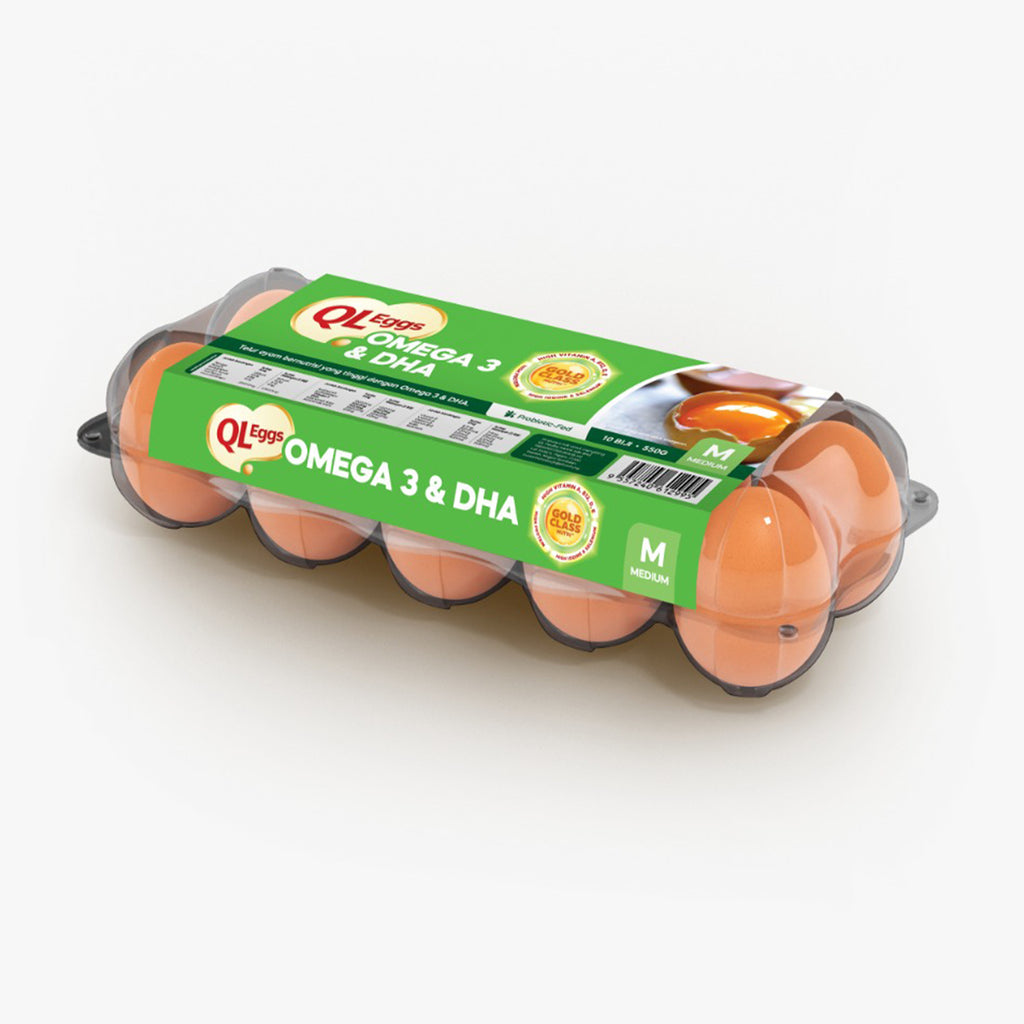 QL Omega Eggs with Omega 3 and DHA (Medium) 10pcs/pack