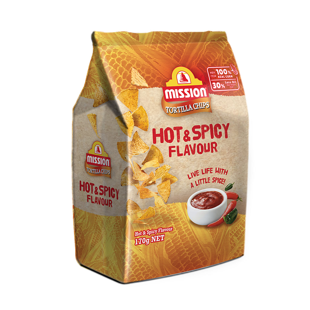 Mission Tortilla Chips Hot and Spicy 170g