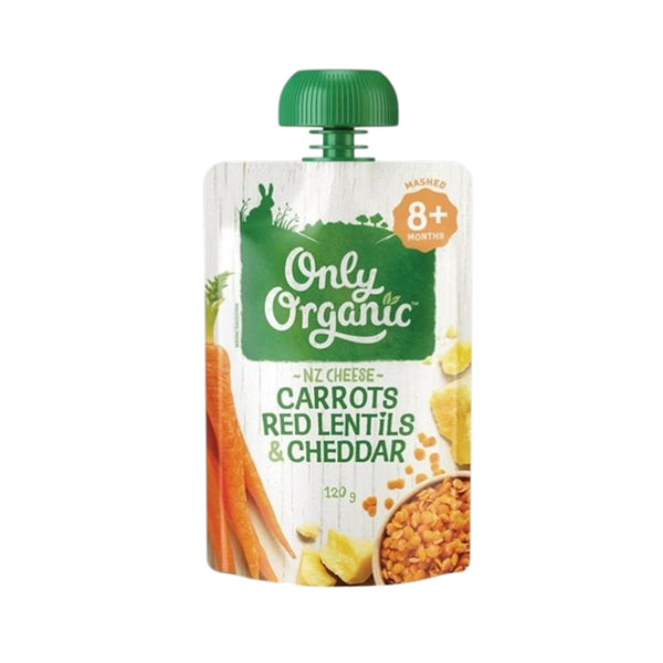 Only Organic Carrots, Red Lentils and Cheddar Baby Savoury 120g (highest price)