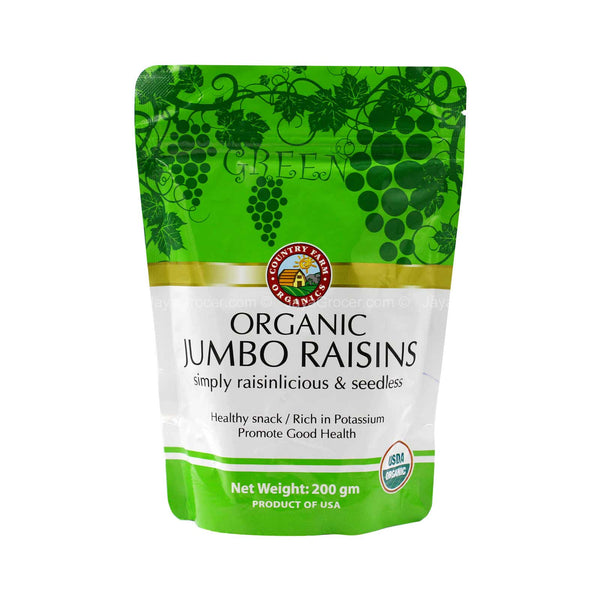 Country Farm Organic Green Raisin Pouch 200g (highest price)