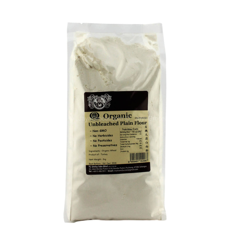 Ma Ma Mi Organic Unbleached Plain Flour 1kg