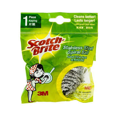 Scotch Brite Stainless Steel Spiral Ball 333 1unit