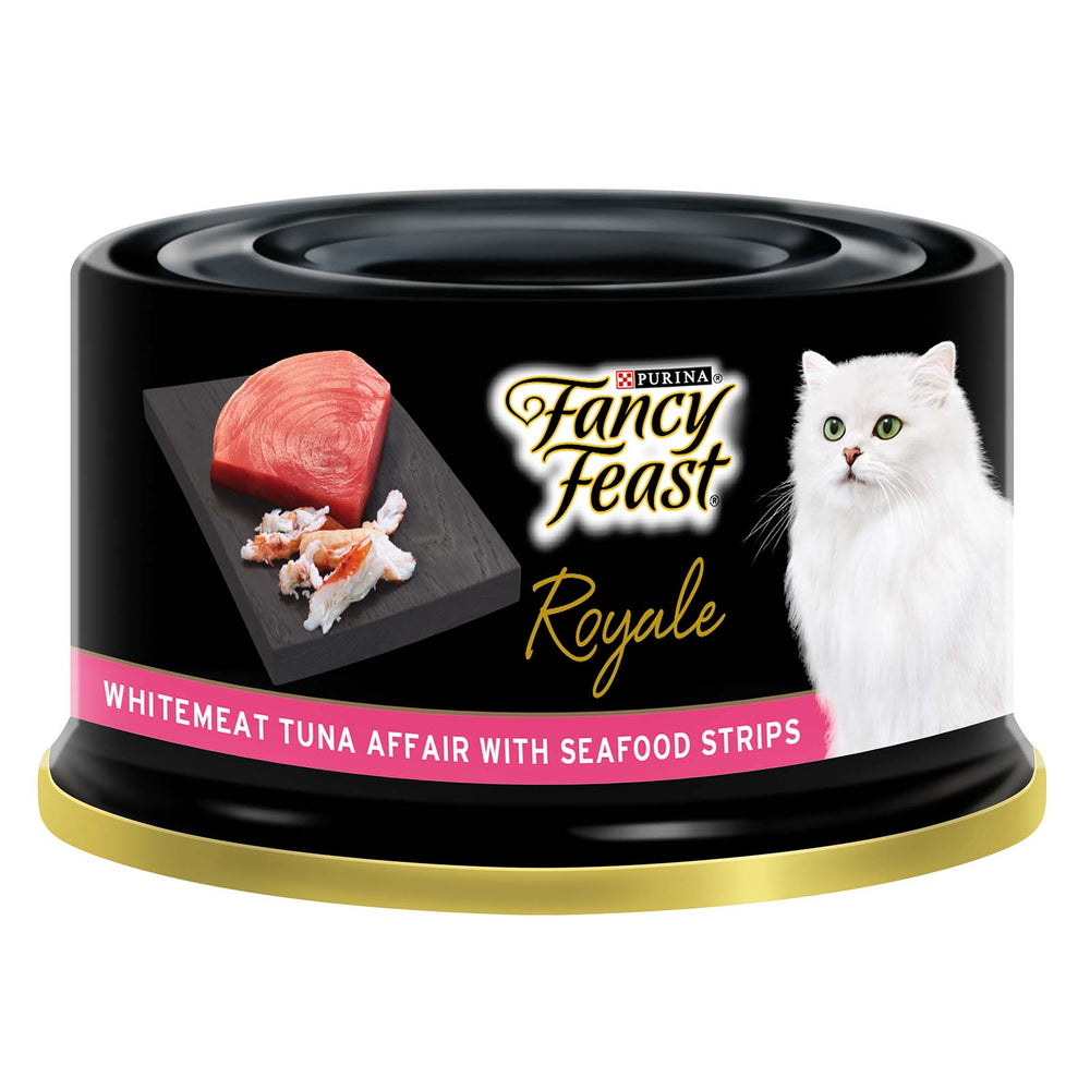Purina Royale Fancy Feast Whitemeat Tuna Affarir with Seafood Strips Cat Wet Food 85g