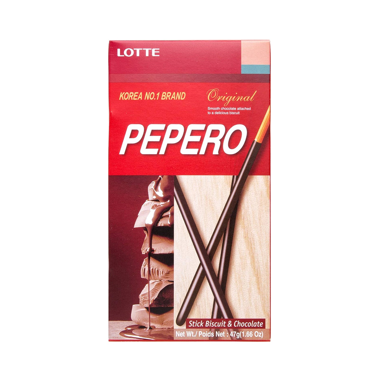 Lotte Original Pepero Biscuit Stick with Chocolate 47g