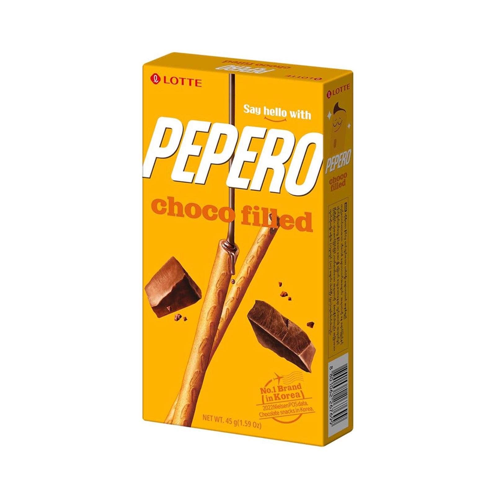 Lotte Pepero Nude with Chocolate Filling 50g