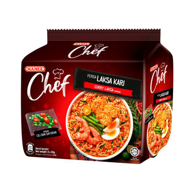 Mamee Chef Curry Laksa Flavour Instant Noodle 89g x 4