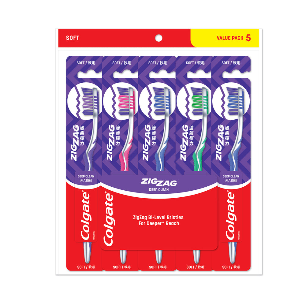 Colgate Zig Zag Toothbrush (Soft) (Buy 3 Get 2 Free) 1pack
