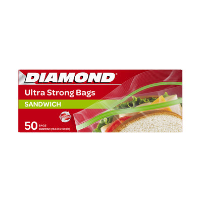 Diamond Sandwich Zipper Bags (Small) 50pcs/pack