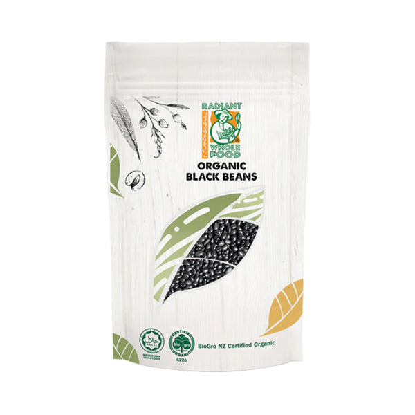 Radiant Whole Food Organic Black Beans 500g