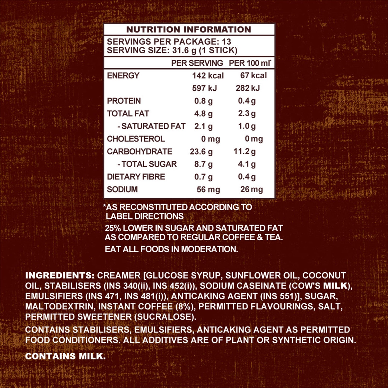 Old Town Cane Sugar Instant 3in1 Premix White Coffee 32.5g x 15