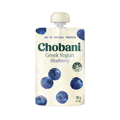 Chobani Greek Yogurt Blueberry 0% Fat Pouch 140g