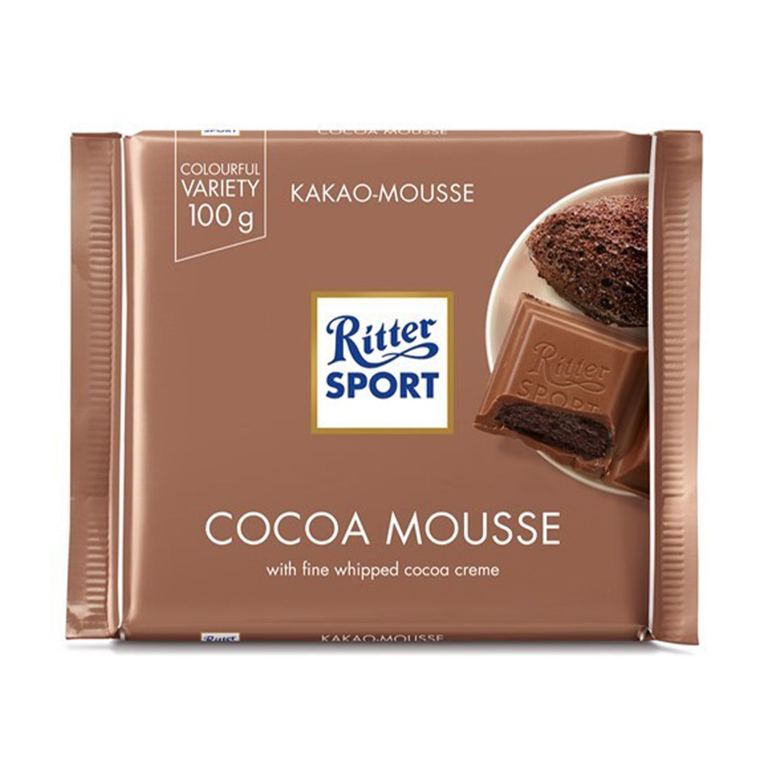 Ritter Sport Cocoa Mousse Chocolate Bar 100g