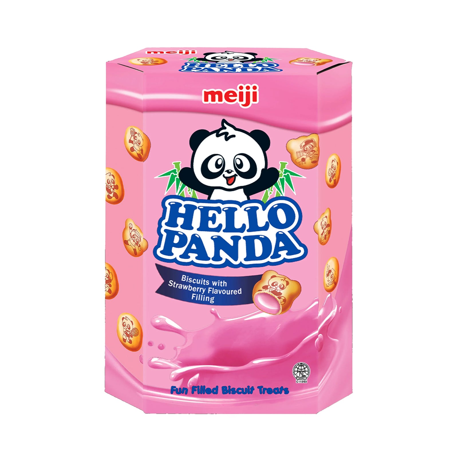 Meiji Hello Panda Biscuits with Strawberry Flavoured Filling 234g
