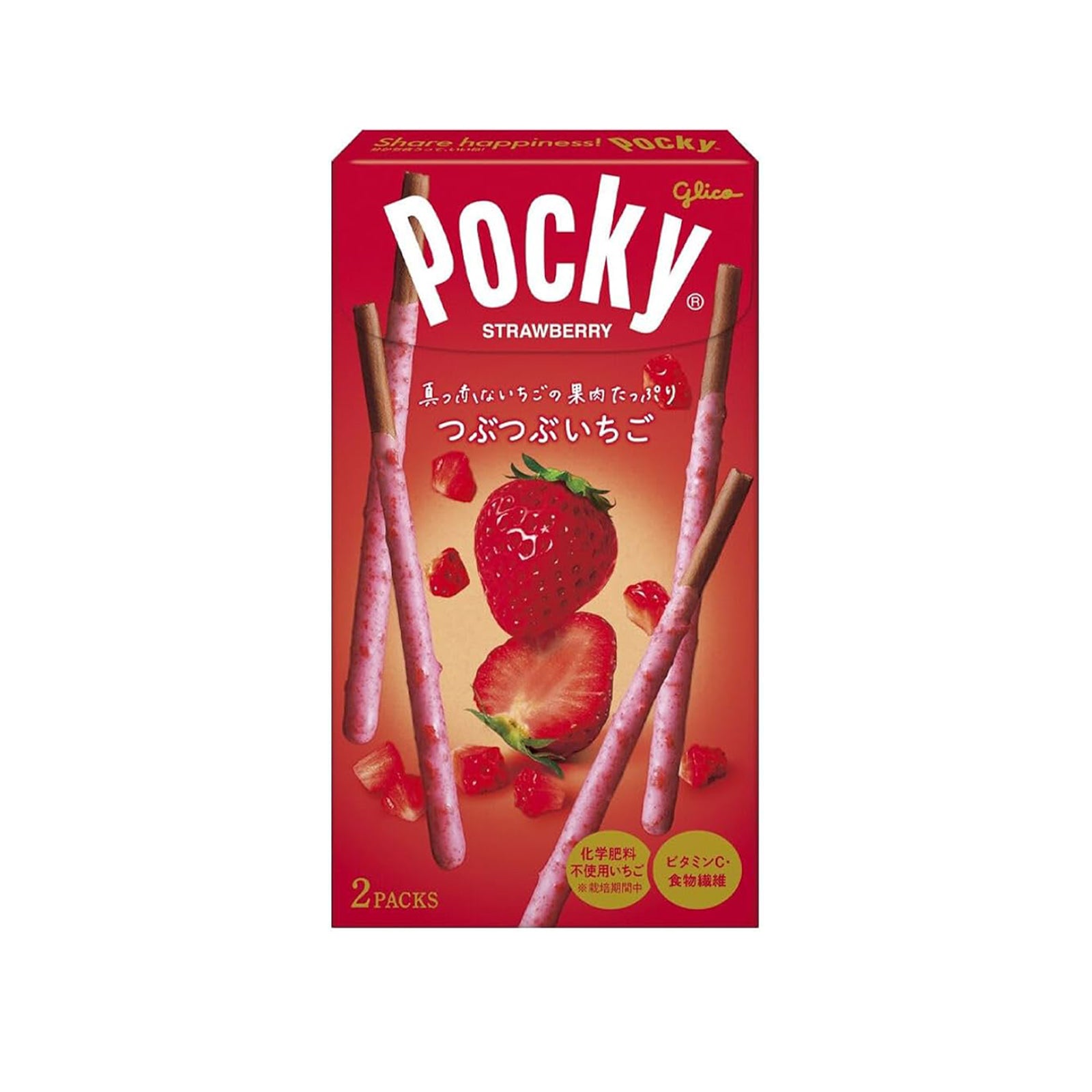 Glico Heart Shaped Strawberry Pocky Biscuit Snack 57.6g