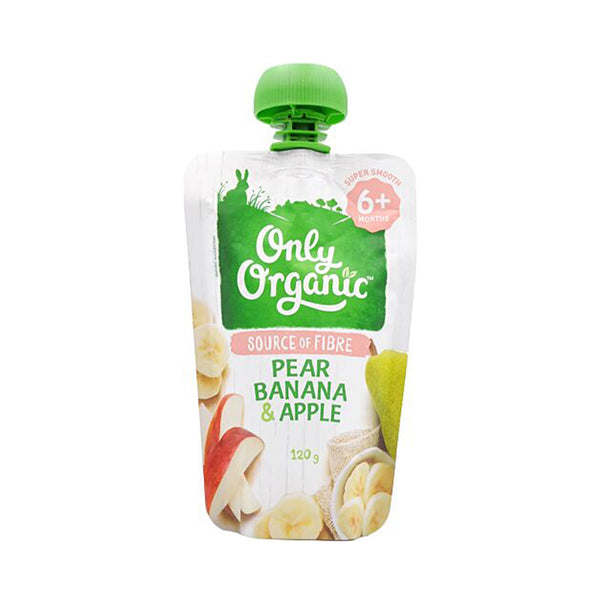 ONLY ORGANIC P/BANANA&APPLE 120G