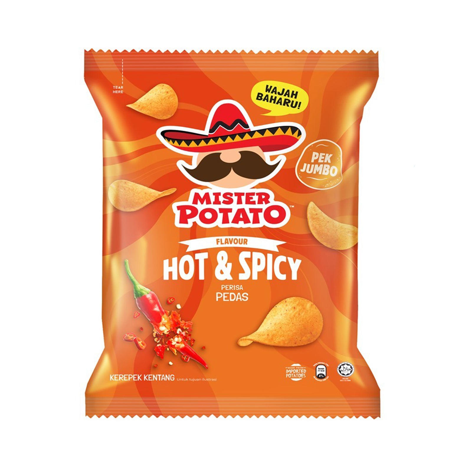 Mr Potato Hot and Spicy Potato Chips 140g