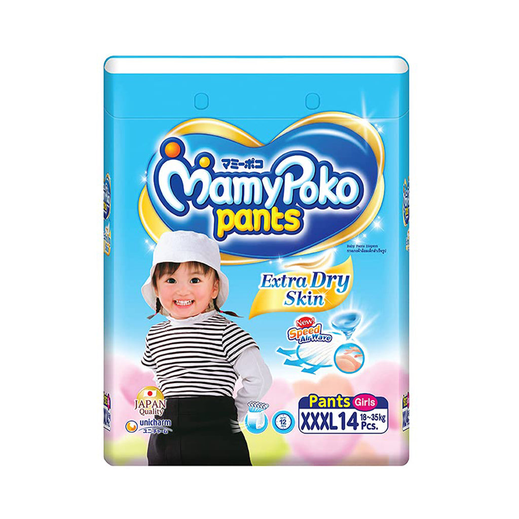 Mamy Poko Pants Extra Soft Diapers Girl XXXL 14pcs/pack